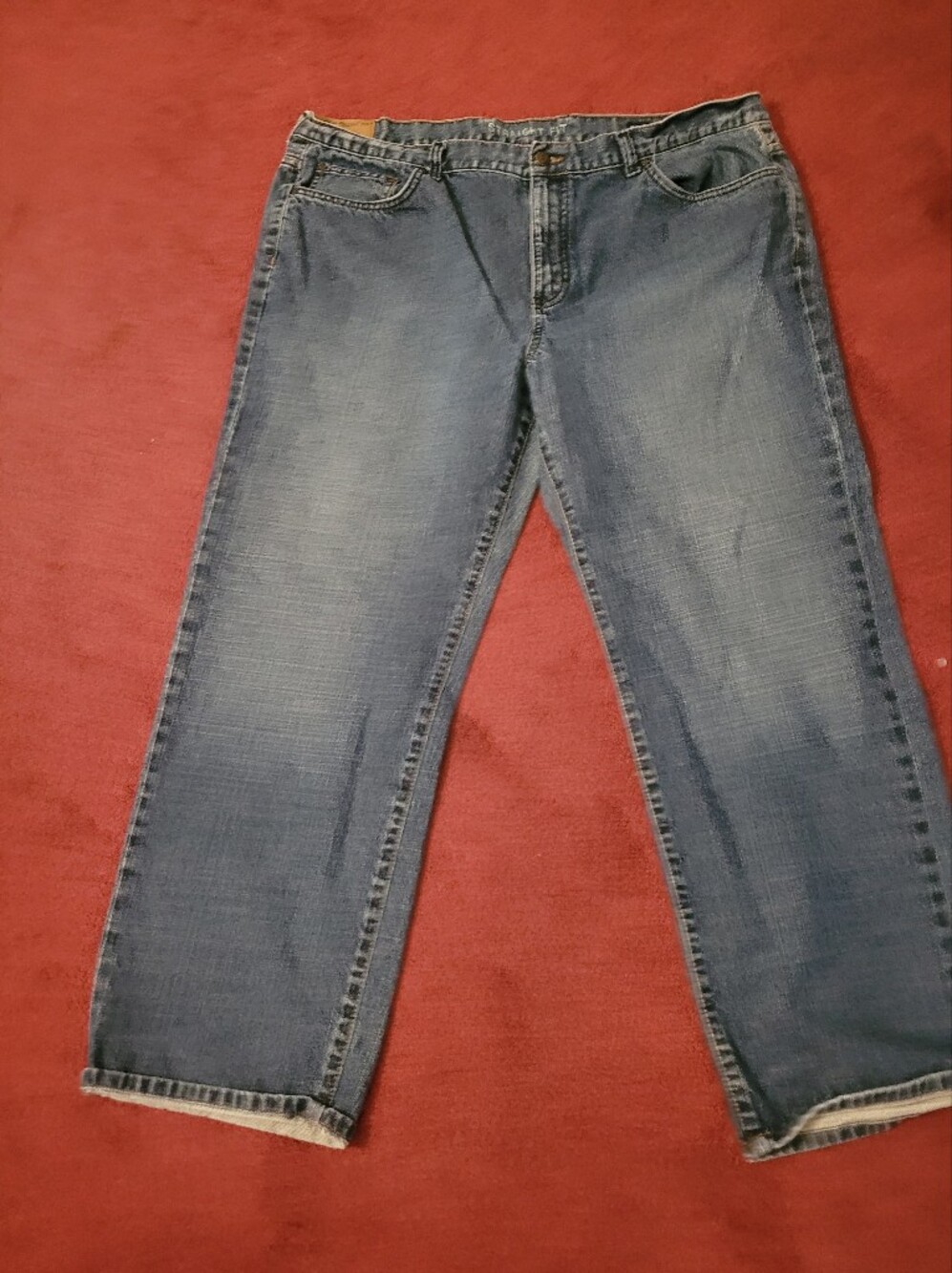 Chaps Men's Classic Blue Denim Jeans 42x30